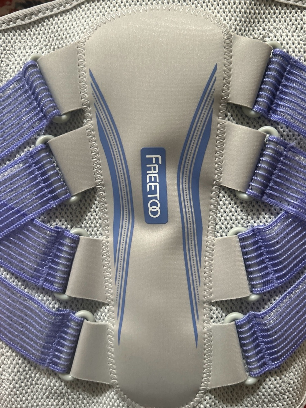 Freetoo Back Brace for lower back pain in Lavender and Gray